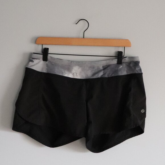 Lululemon Womens Black Sz 8 Turbo Run Athletic Pocket Shorts - Picture 1 of 10